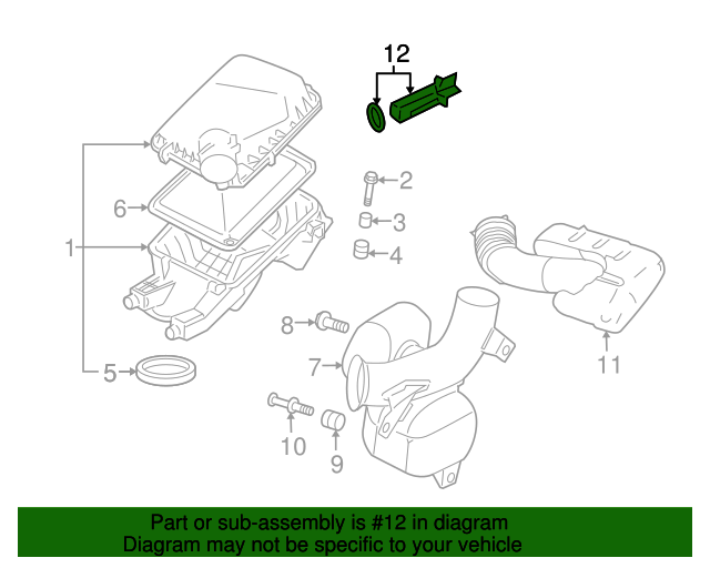 20032019 GM Mass Air Flow Sensor 15865791
