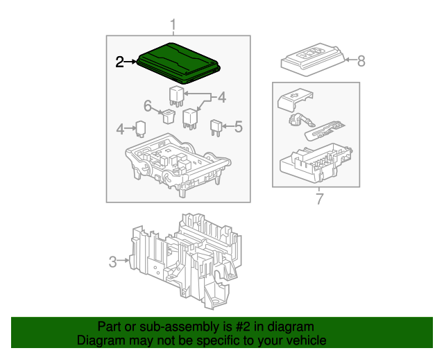 20142019 GM Engine Wiring Harness Junction Block Cover 23174030 GM