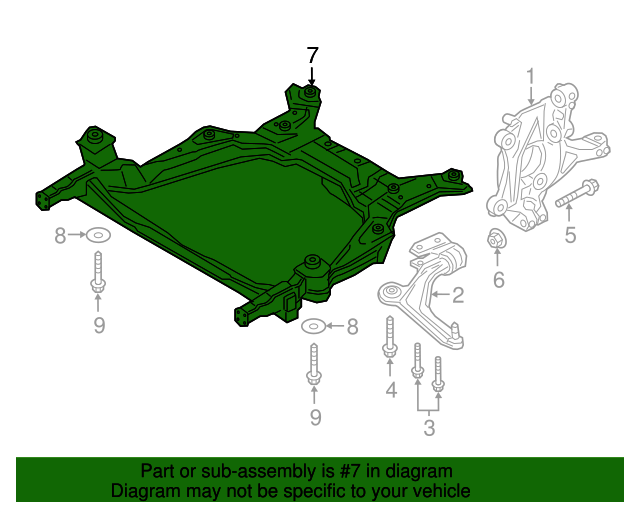 Ford G3GZ5C145D Engine Cradle 20172020 Lincoln Continental OEM Ford Parts & Accessories