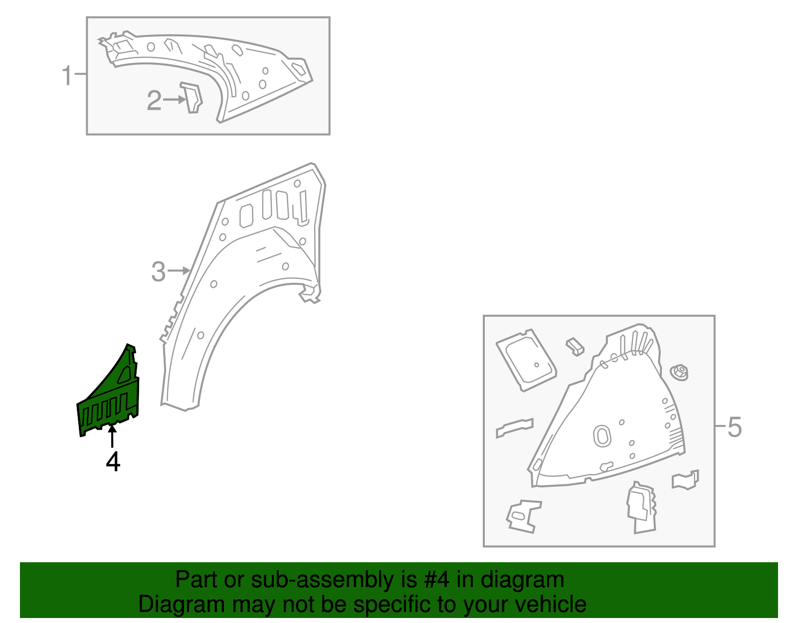 Driver Side Body Side Inner Panel Filler - GM (96894821)