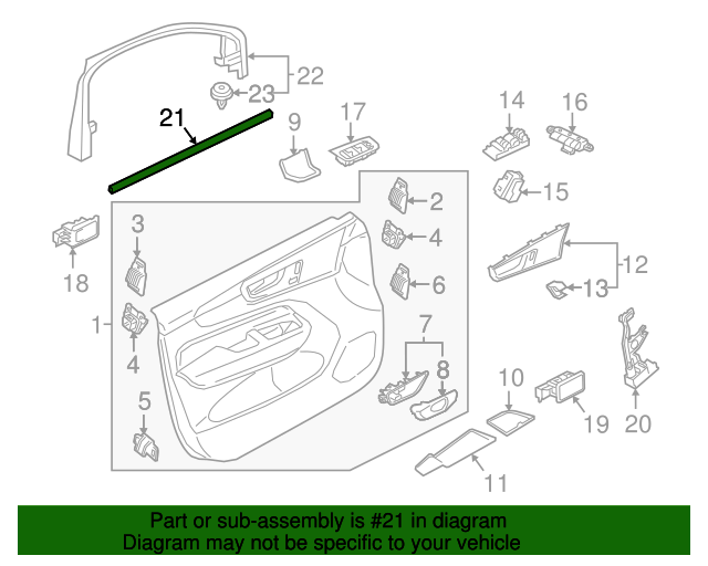 2018-2020 Volvo XC60 Belt Weather-Strip 31424366 | TascaParts.com