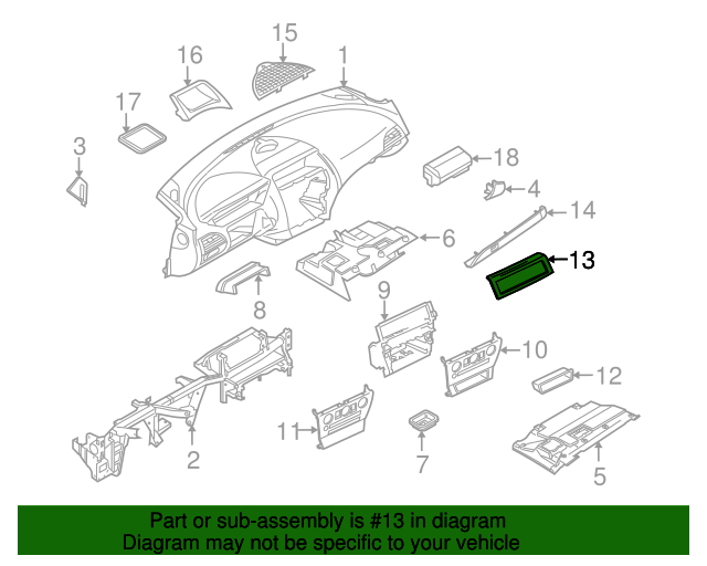 64228041709 - 2006-2010 BMW M6 Trim Bezel (64-22-8-041-709) | BMW 