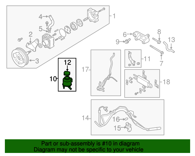 19982020 Nissan Power Steering Reservoir 491804M403 QuirkParts