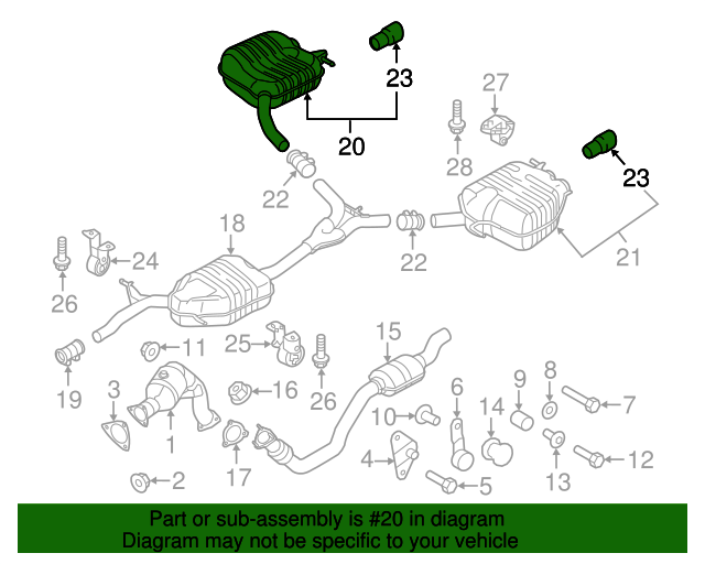 8R0253609AH Resonator 20132017 Audi Q5 Audi OEM Parts