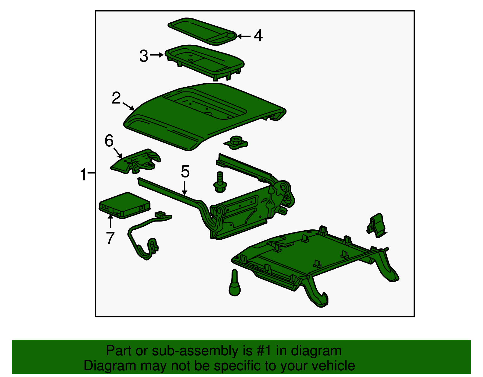 Armrest Assembly-F/Floor Console                  *Vecchio Base - GM (84105183)