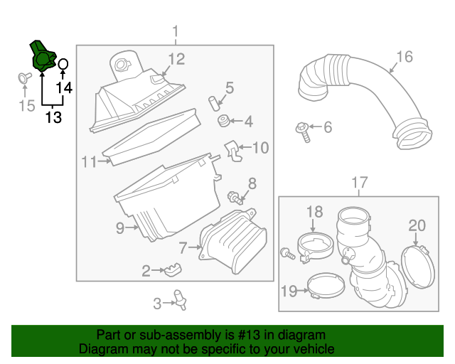 Genuine OEM Nissan 20162019 Nissan TITAN XD Mass Air Flow Sensor 22680