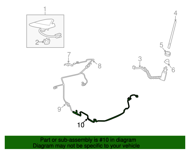 2010-2015 Lexus Radio Wiring Harness 86101-53620 | AutoNationParts.com