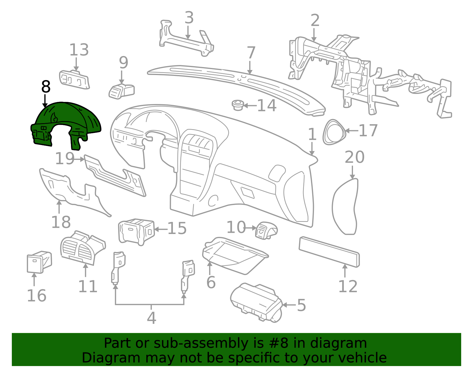 Cluster Panel - Ford (XW4Z-54044D70-AAA)