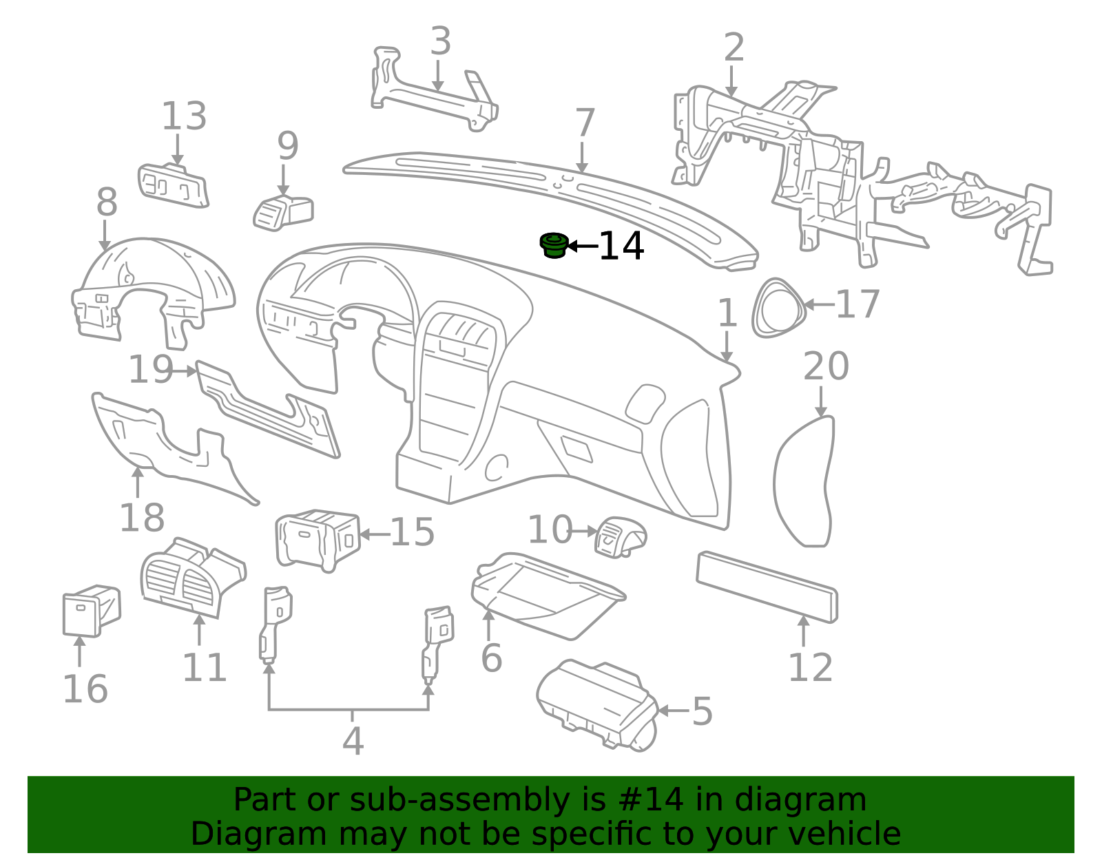 Sunload Sensor - Ford (XW4Z-19E663-AA)