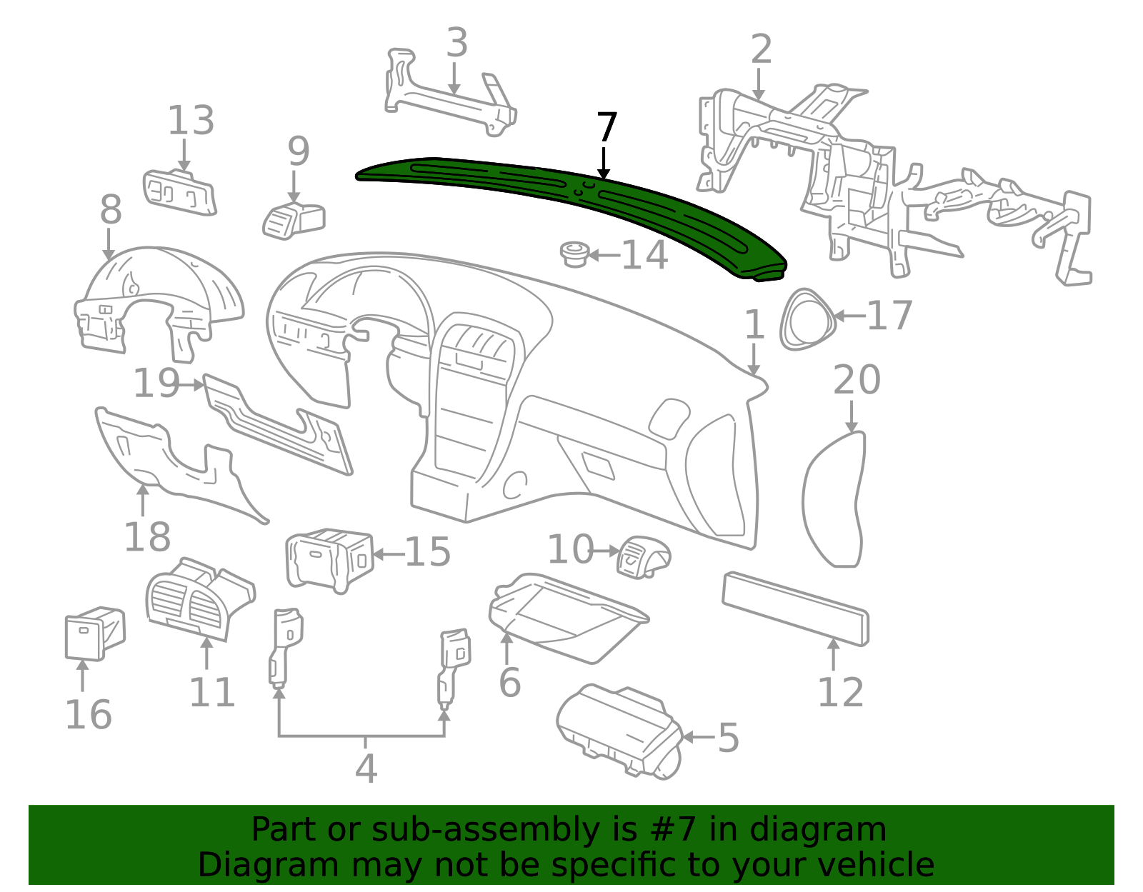 Defroster Grille - Ford (YW4Z-54044E82-AAA)