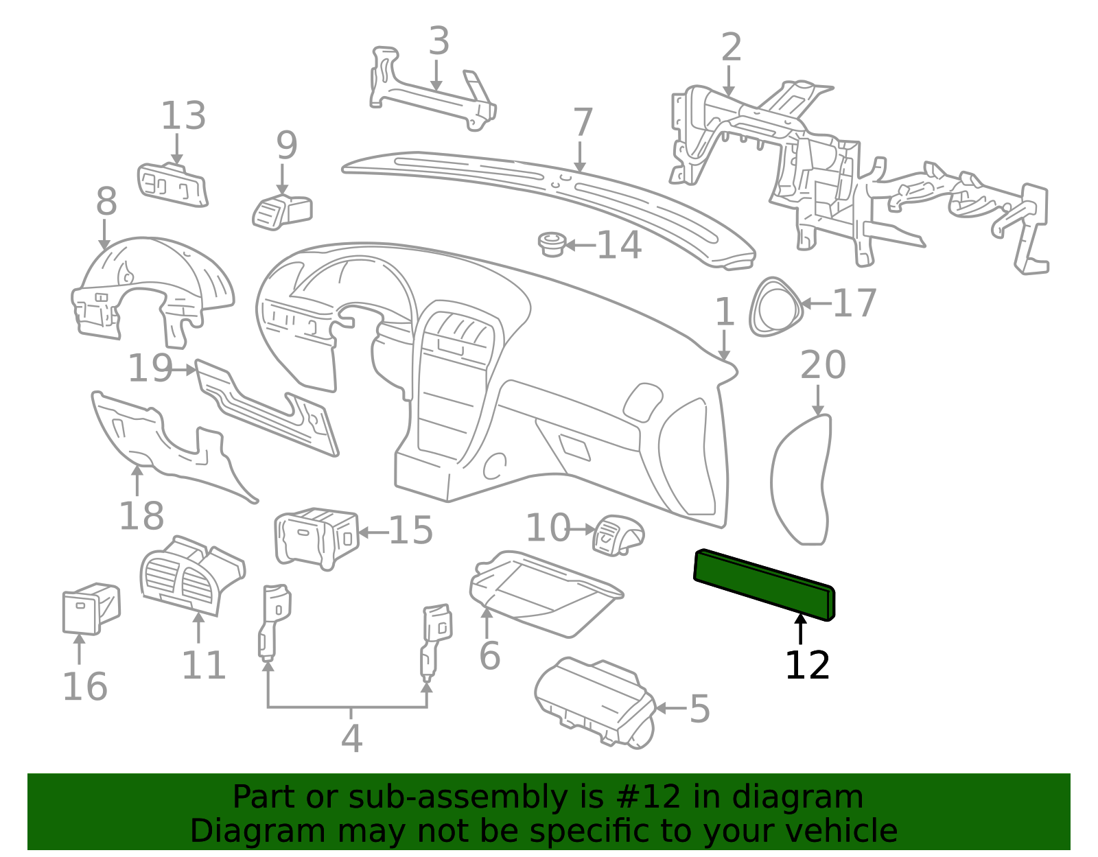 Finish Panel - Ford (XW4Z-5404338-AAB)
