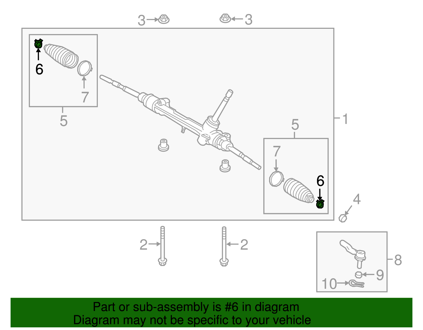 Rack And Pinion Bellows Clamp - Scion (90467-19019)