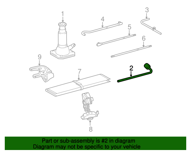 20102022 Toyota Wheel Lug Wrench 091500E010 Toyota Parts