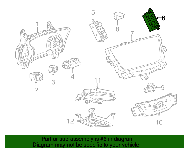 20172022 Cadillac XT5 Ebony Hazard Warning Switch 84162463 GM Parts Online