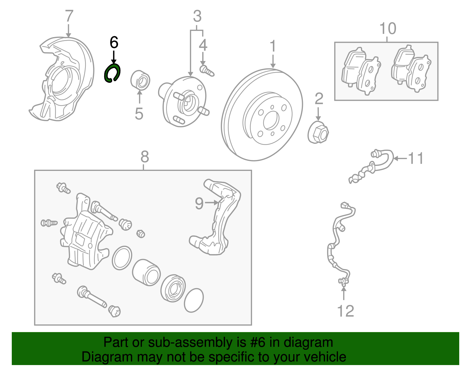 Front Wheel Bearing Retaining Ring - GM (94843479)