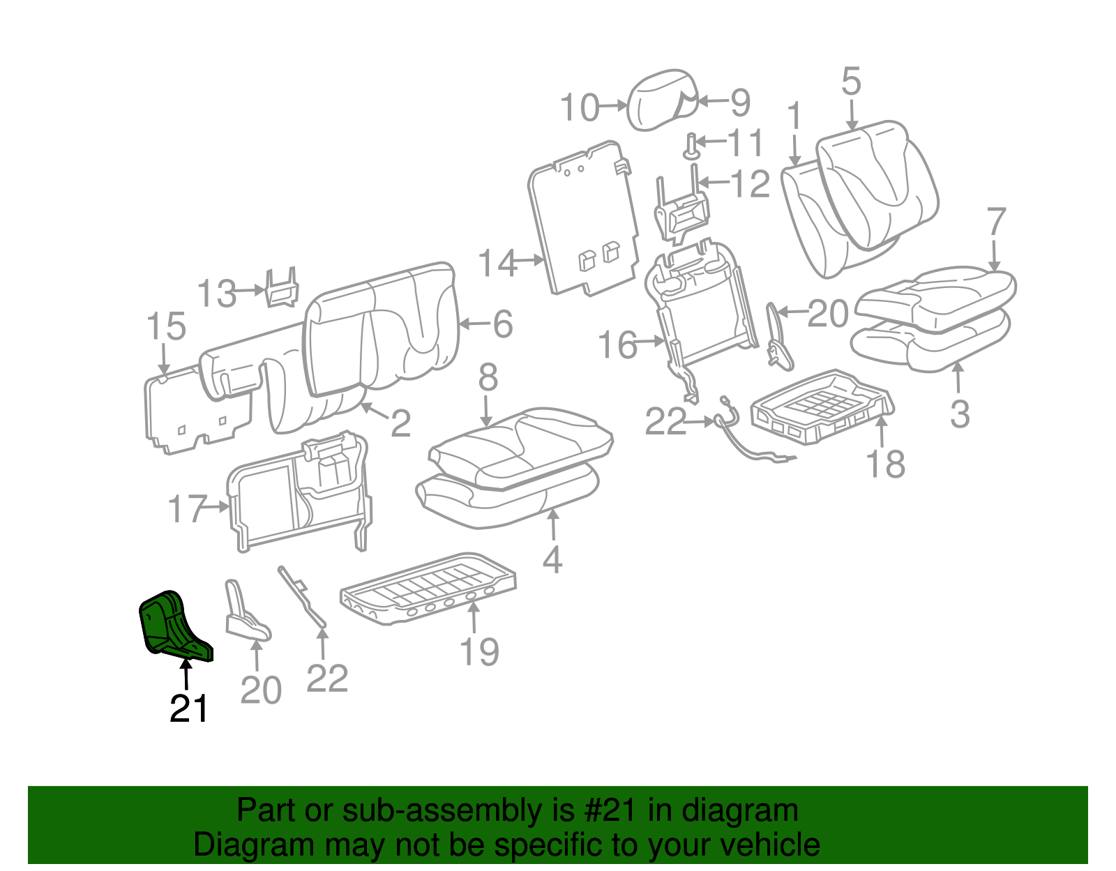 Cover Assembly-R/Seat Hge Fin                *Ebony - GM (15065769)
