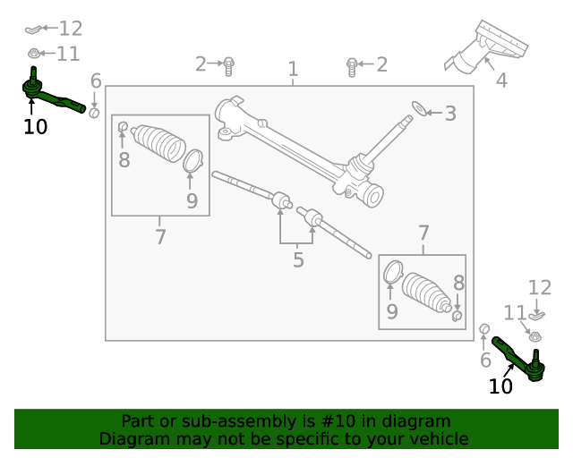 20192024 Mazda 3 Outer Tie Rod BDTS32280