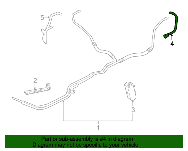 20142020 GM Automatic Transmission Auxiliary Fluid Cooler Outlet Line