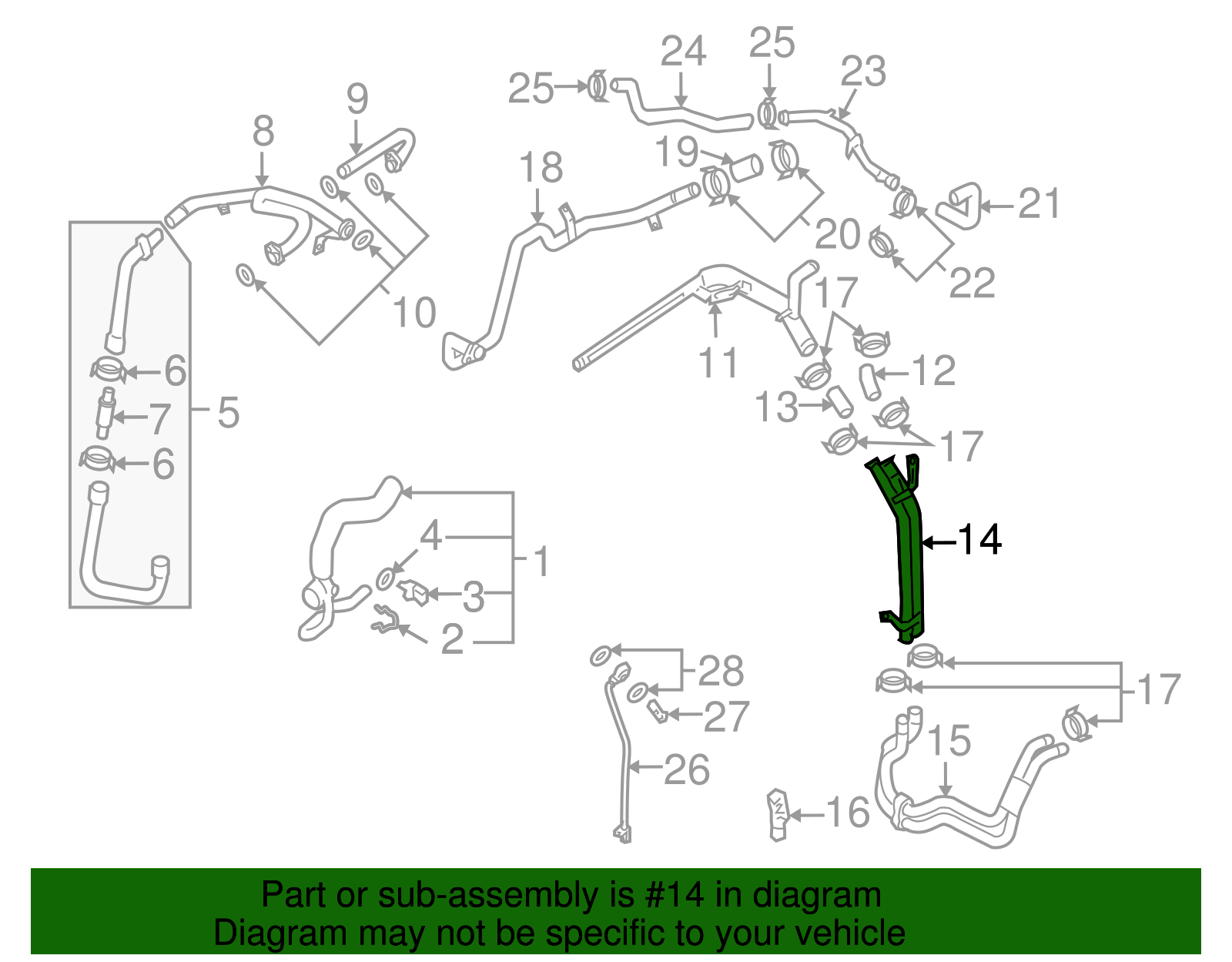 Pipe Assembly - Volkswagen (7L6-121-065-F)