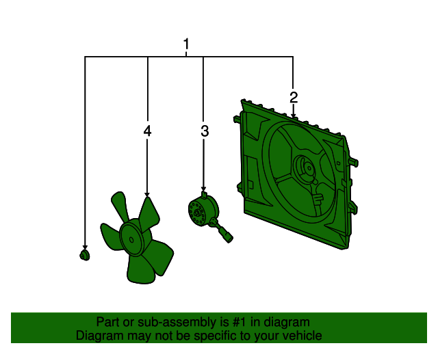 20062011 Chevrolet HHR Engine Cooling Fan Assembly with Shroud