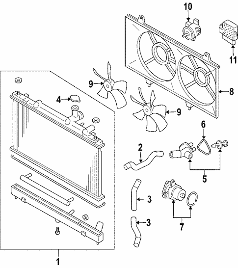 Cooling System for 2004 Mazda 6 | OEM Auto Partz Mazda mazda 6 engine coolant diagram 
