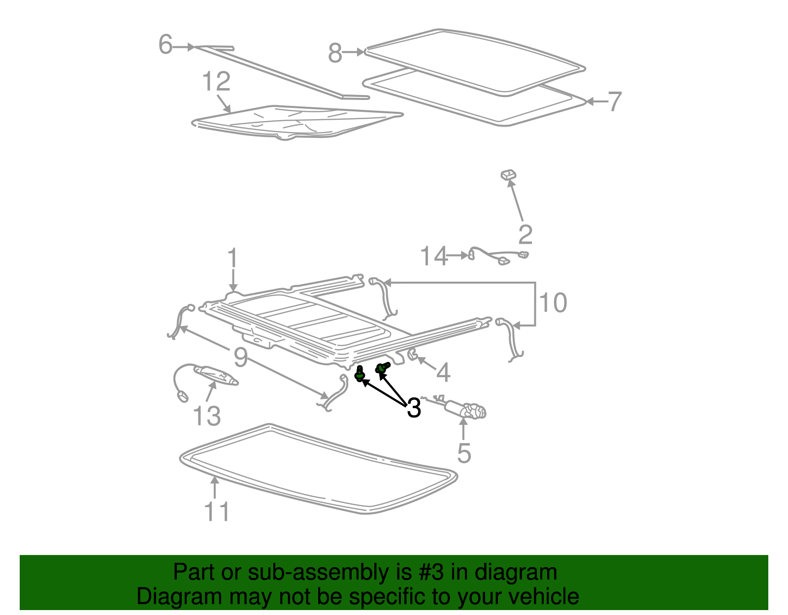 Sunroof Assembly Screw - GM (12473035)