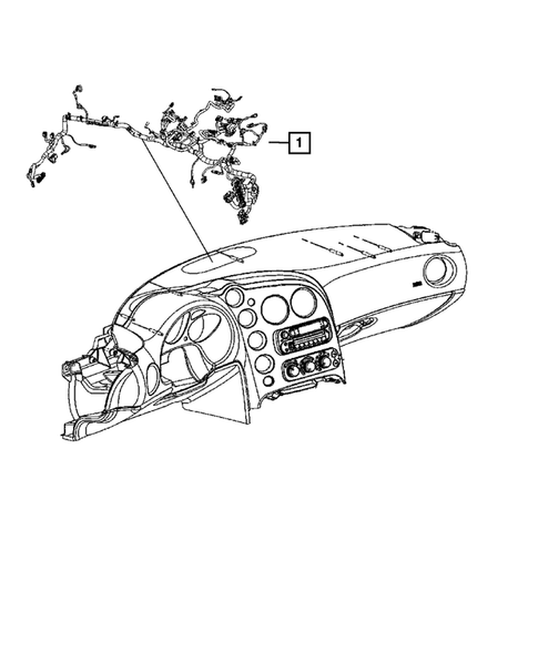 Genuine Chrysler 68184021AD Electrical Instrument Panel Wiring Genuine Chrysler 68184021AD Electrical Instrument Panel Wiring