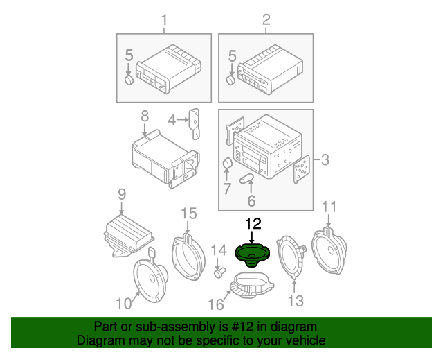 2003-2008 Hyundai Tiburon Speaker Assembly Quarter Panel 96361-2C001 ...