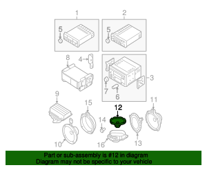 2003-2008 Hyundai Tiburon Speaker Assembly Quarter Panel 96361-2C001 ...