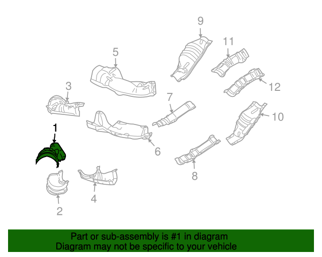 20062022 Subaru Catalytic Converter Heat Shield 44651AA620 Subaru