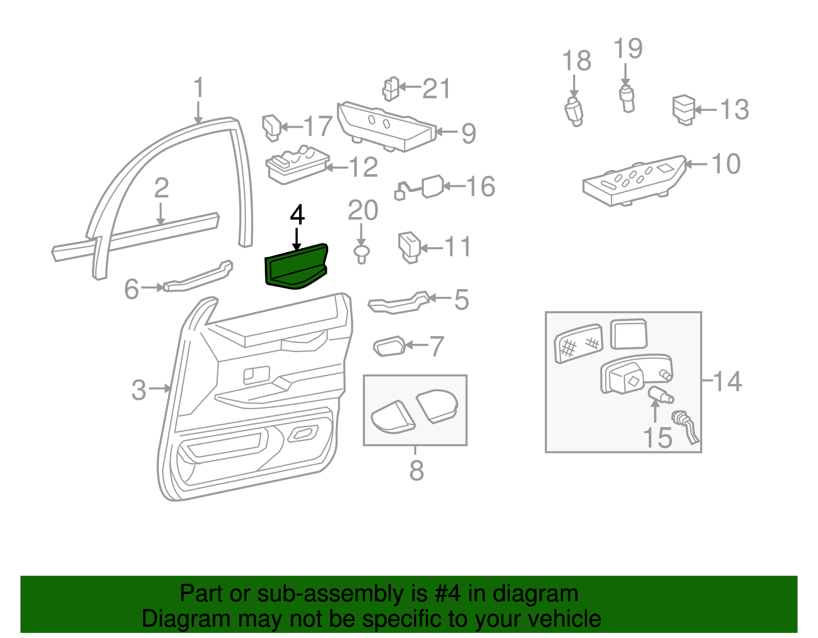 Armrest Pad - Ford (YW7Z-5424100-AAA)