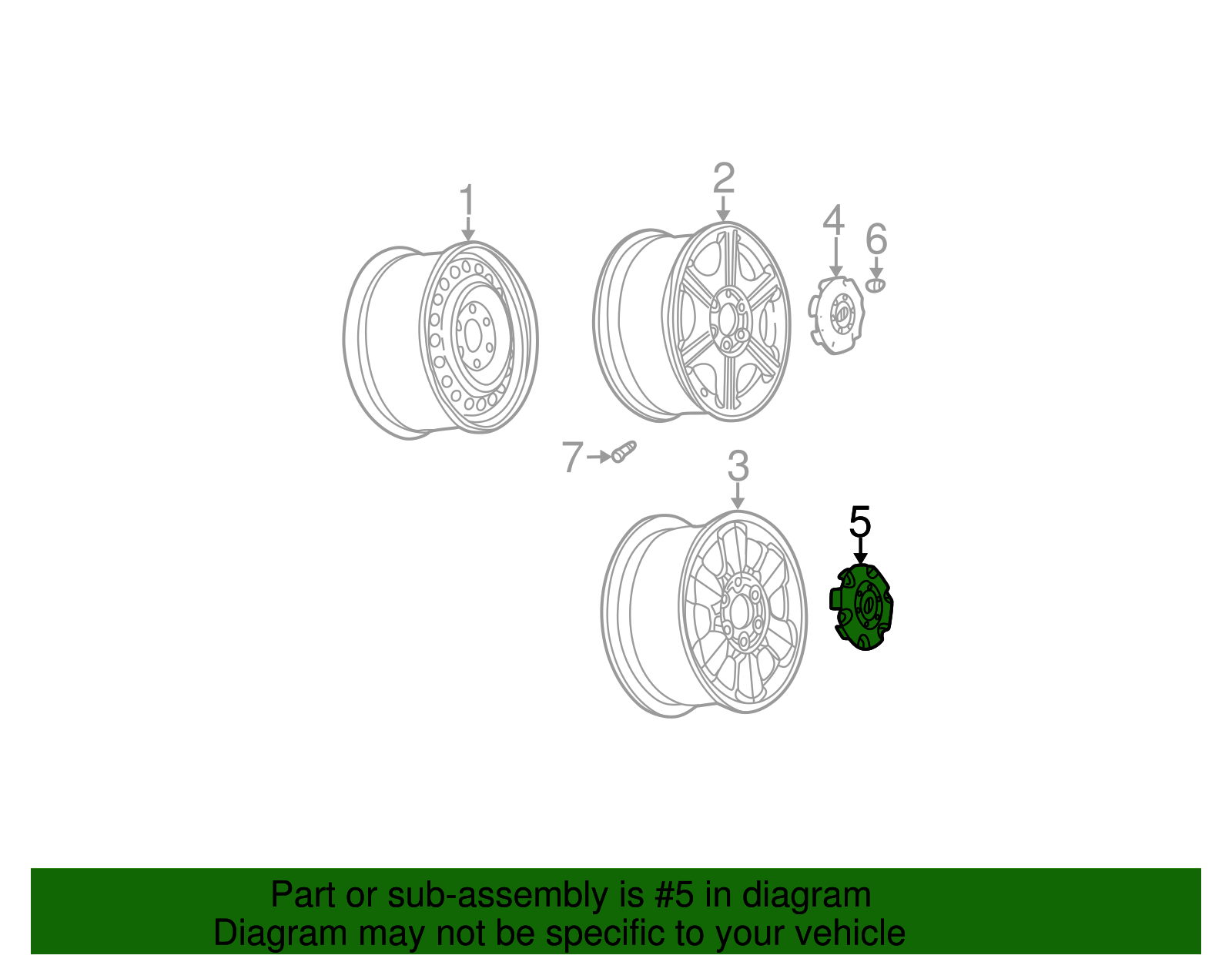 Cap Assembly-Hub                             *Silver      K - GM (9593402)