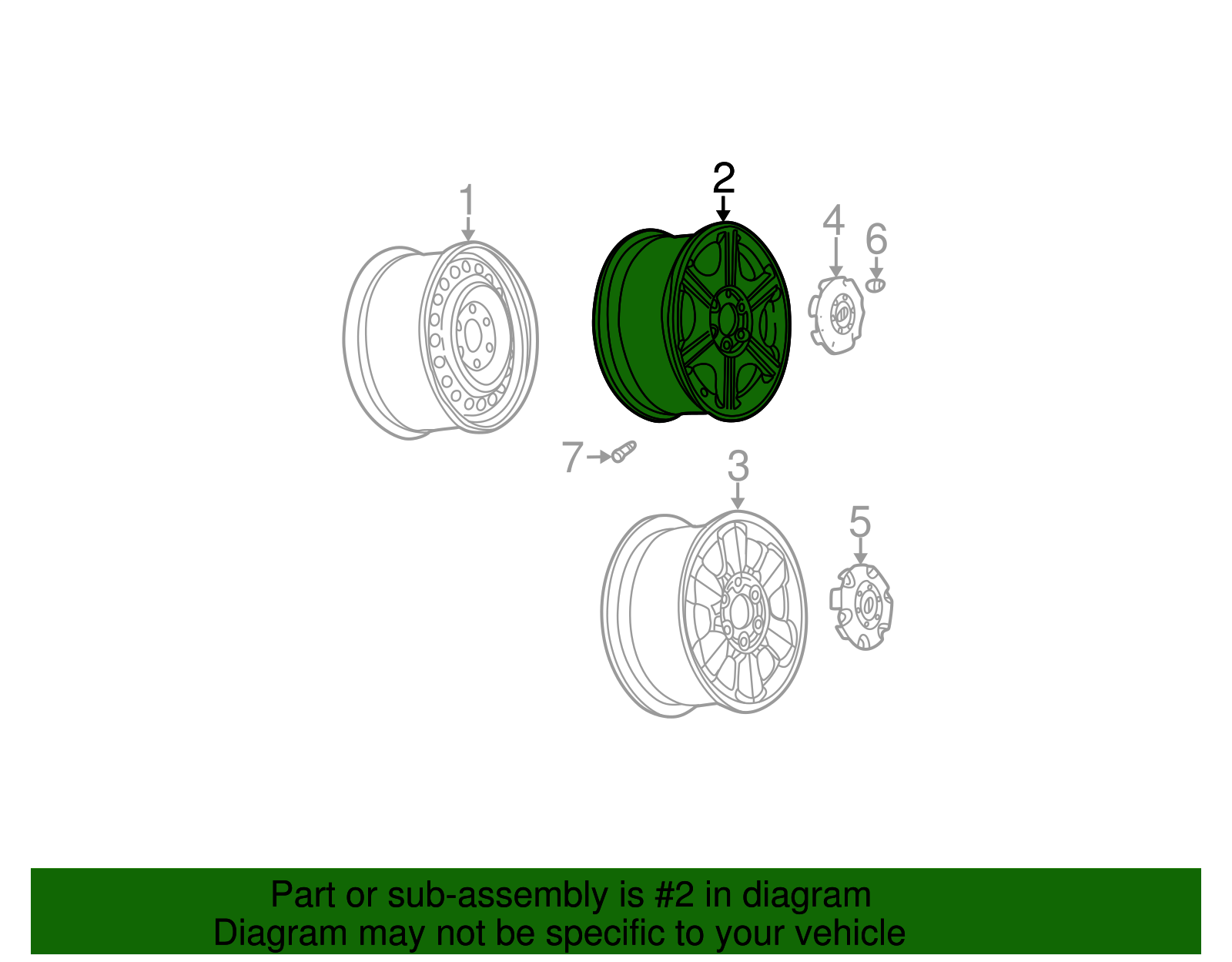 Wheel, Alloy - GM (9593400)