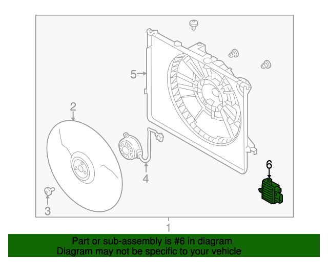 20142015 Kia Optima Engine Cooling Fan Controller 253852T500 OEM