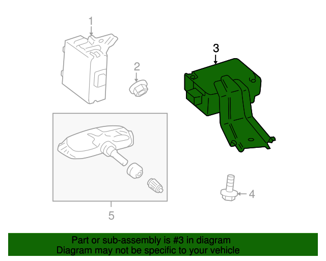 20082013 Toyota Highlander Tire Pressure Monitoring System Receiver