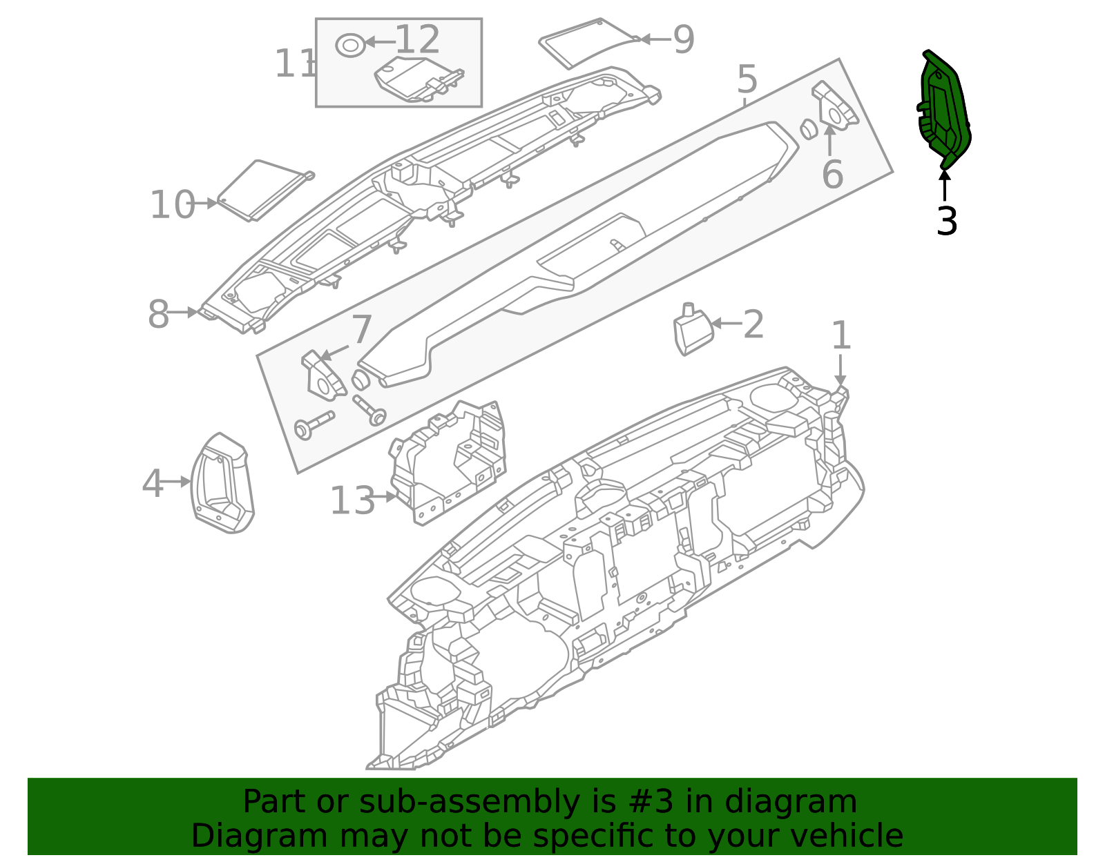 2021-2024 Ford Bronco | Dash Reinforced | M2DZ-78025K06-BB | Walls ...