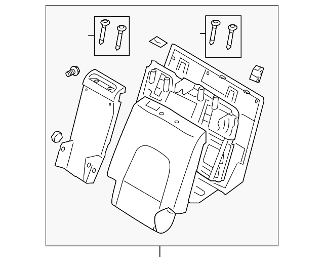 Right Genuine Hyundai 89400-3J050-V9C Second Seat Back Assembly Right Genuine Hyundai 89400-3J050-V9C Second Seat Back Assembly