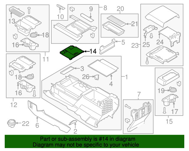 20152020 Ford F150 Console Panel FL3Z1504608AQ Blue Springs Ford Parts