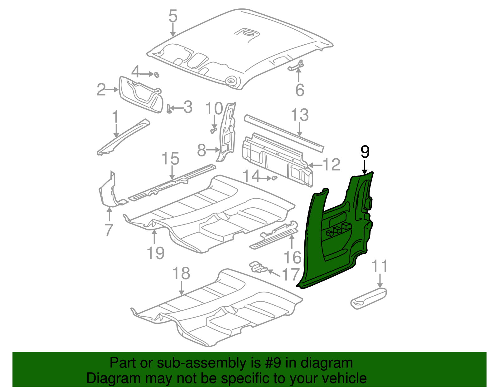 Body Side Trim - GM (89024340)