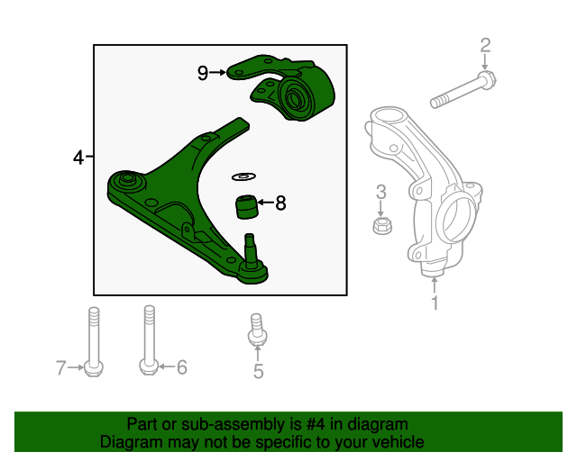 Genuine OEM Acura Lower Control Arm Part 51350TZ5A10 Acura Parts