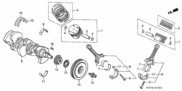 Crankshaft - Piston (V6) for 2003 Honda Accord #1