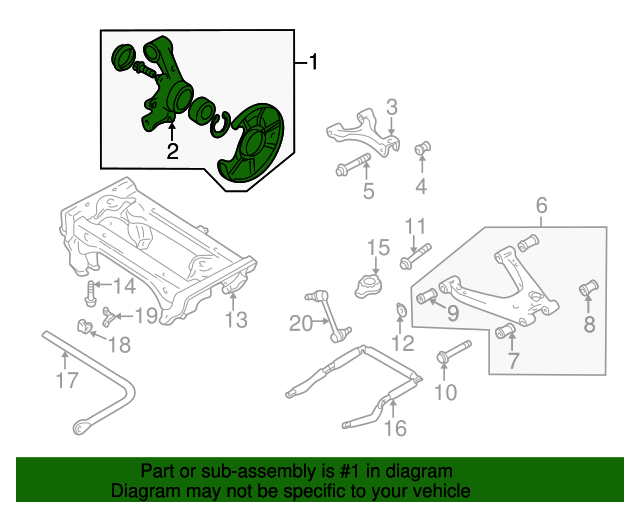 20012005 Mazda Miata Knuckle Assembly N06726140