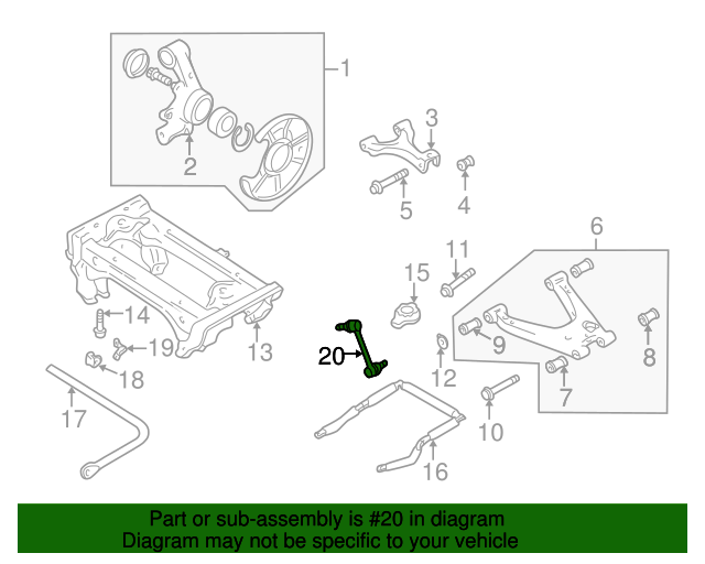 19932005 Mazda Stabilizer Link Driver's Side (LH) GA2A34170A