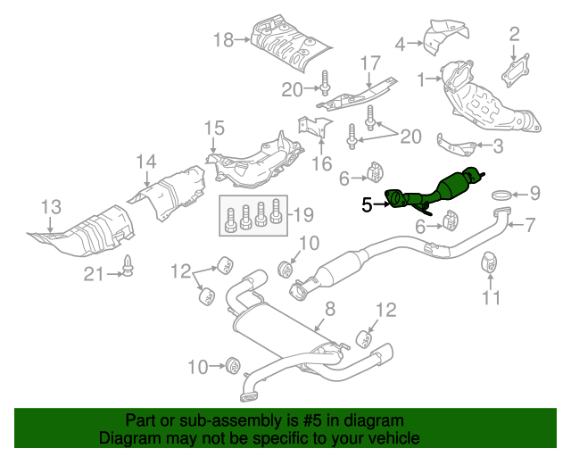 L3P12055X Catalytic Converter 20102013 Mazda 3 MazdaSwag