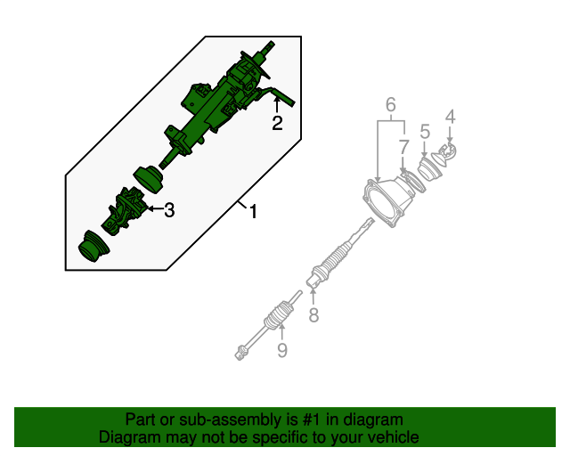 20042012 Nissan Column Assembly SteeringUpper 488109FD0A QuirkParts