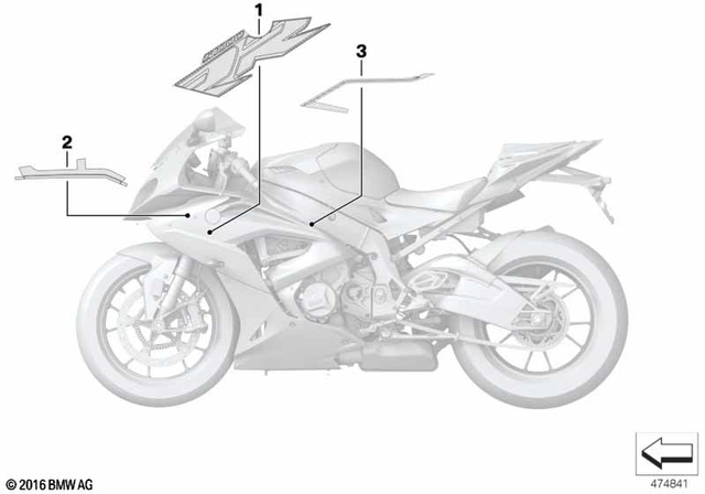 51148396662 - Lettering Right 2016-2019 BMW-Motorrad S 1000 RR 