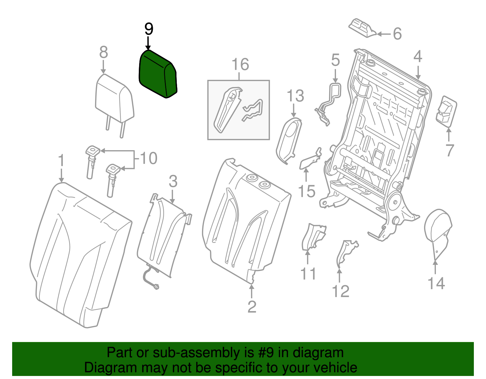 Headrest Cover - Ford (GJ7Z-78501A04-CD)