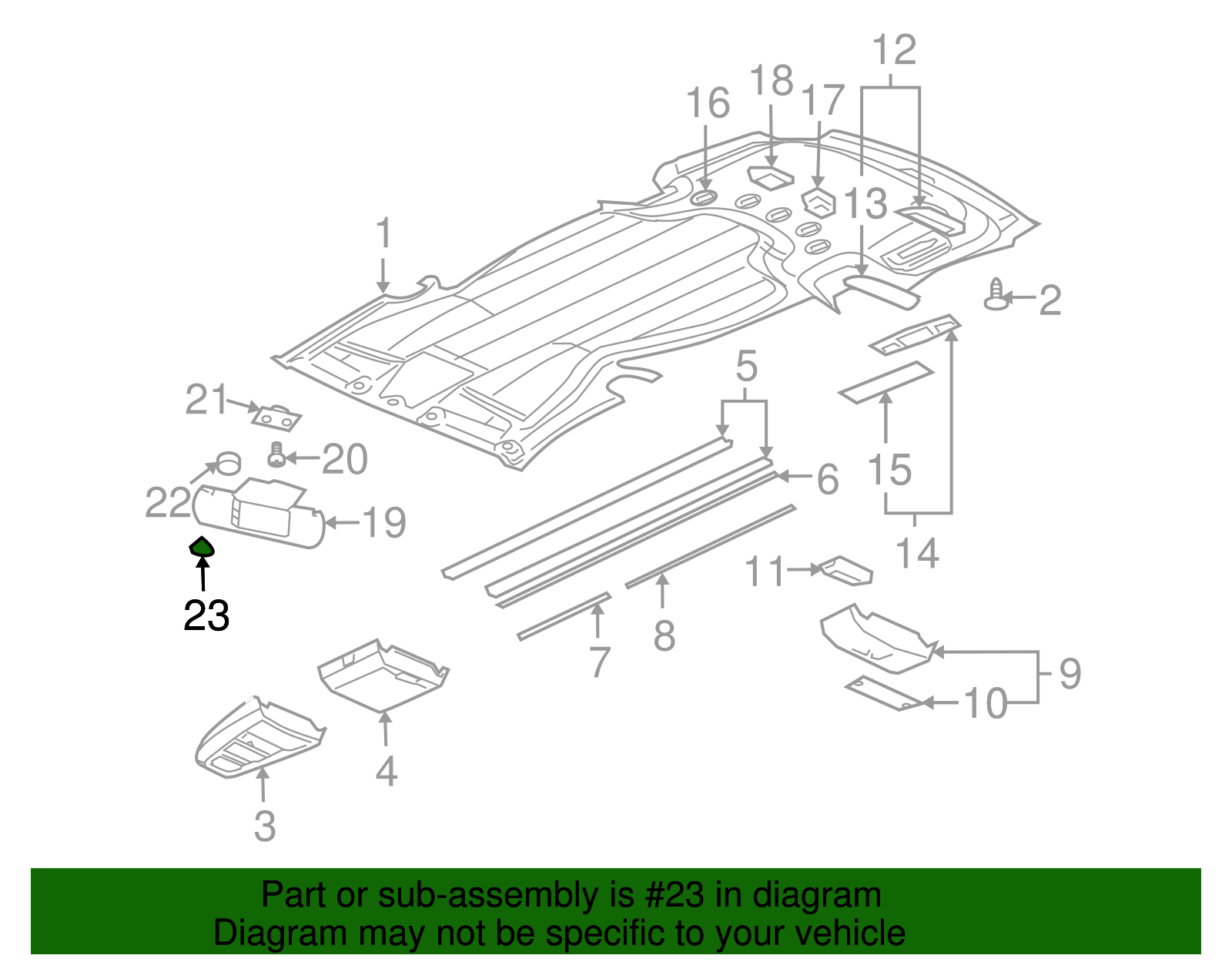 Sun-Visor Cover - GM (10380412)