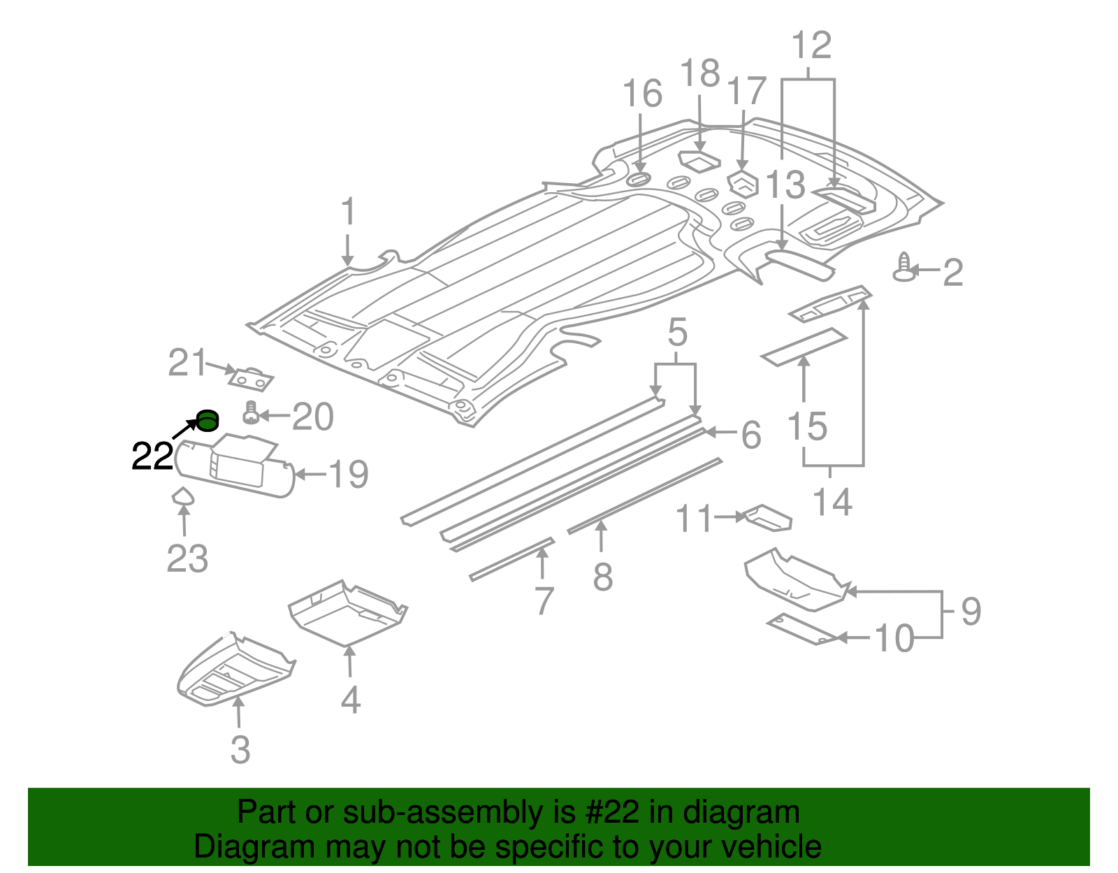 Sun-Visor Spacer - GM (10380420)