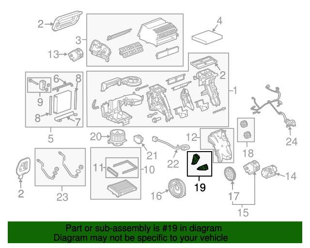 20102017 GM HVAC Heater Mode Door Lever 13263335 Chevrolet Parts Canada
